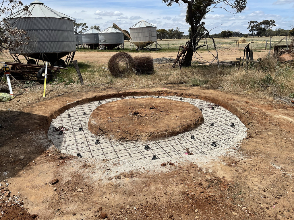 Grain silo foundation works