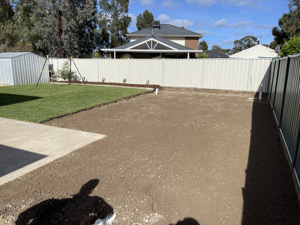 Backyard shed pad